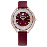 Buy Shop Swarovski Crystalline Aura Red Dial Red Leather Strap Watch for Women - 5558637 USA Online