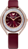 Buy Shop Swarovski Crystalline Aura Red Dial Red Leather Strap Watch for Women - 5558637 USA Online