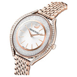 Buy Shop Swarovski Crystalline Aura Silver Dial Rose Gold Steel Strap Watch for Women - 5519459 USA Online