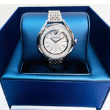 Buy Shop Swarovski Crystalline Aura Silver Dial Silver Steel Strap Watch for Women - 5519462 USA Online
