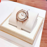 Buy Shop Swarovski Crystalline Aura Silver Dial White Leather Strap Watch for Women - 5519453 USA Online