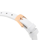 Buy Shop Swarovski Crystalline Aura Silver Dial White Leather Strap Watch for Women - 5519453 USA Online