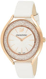 Buy Shop Swarovski Crystalline Aura Silver Dial White Leather Strap Watch for Women - 5519453 USA Online