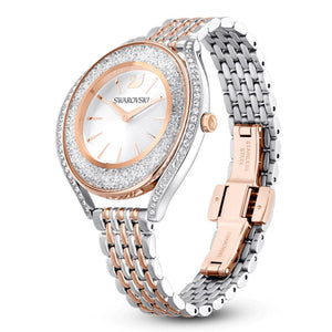 Buy Shop Swarovski Crystalline Aura White Dial Two Tone Mesh Strap Watch for Women - 5644075 USA Online