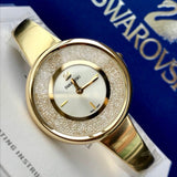 Buy Shop Swarovski Crystalline Bracelet White Dial Gold Steel Strap Watch for Women - 5269253 USA Online