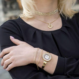 Buy Shop Swarovski Crystalline Bracelet White Dial Gold Steel Strap Watch for Women - 5269253 USA Online