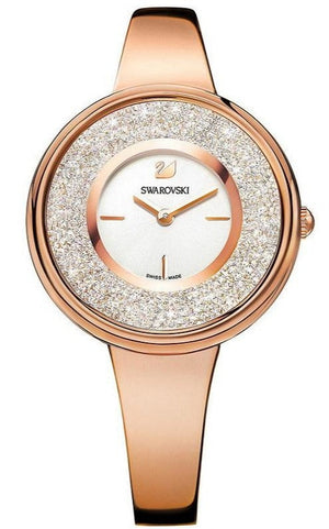 Buy Shop Swarovski Crystalline Bracelet White Dial Rose Gold Steel Strap Watch for Women - 5269250 USA Online
