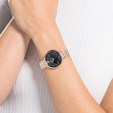Buy Shop Swarovski Crystalline Chic Analog Black Dial Rose Gold Steel Strap Watch for Women - 5544587 USA Online