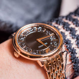 Buy Shop Swarovski Crystalline Chic Analog Black Dial Rose Gold Steel Strap Watch for Women - 5544587 USA Online