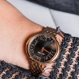 Buy Shop Swarovski Crystalline Chic Analog Black Dial Rose Gold Steel Strap Watch for Women - 5544587 USA Online