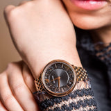 Buy Shop Swarovski Crystalline Chic Analog Black Dial Rose Gold Steel Strap Watch for Women - 5544587 USA Online