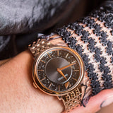 Buy Shop Swarovski Crystalline Chic Analog Black Dial Rose Gold Steel Strap Watch for Women - 5544587 USA Online