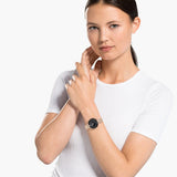 Buy Shop Swarovski Crystalline Chic Analog Black Dial Rose Gold Steel Strap Watch for Women - 5544587 USA Online