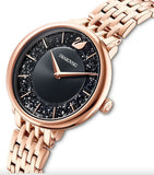 Buy Shop Swarovski Crystalline Chic Analog Black Dial Rose Gold Steel Strap Watch for Women - 5544587 USA Online