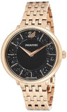 Buy Shop Swarovski Crystalline Chic Analog Black Dial Rose Gold Steel Strap Watch for Women - 5544587 USA Online