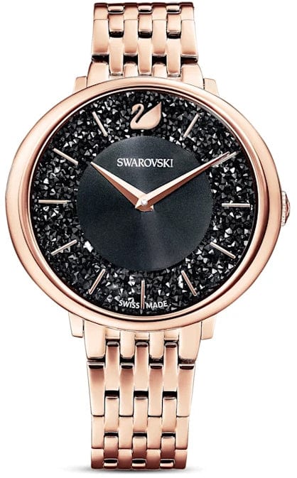 Buy Shop Swarovski Crystalline Chic Analog Black Dial Rose Gold Steel Strap Watch for Women - 5544587 USA Online