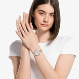 Buy Shop Swarovski Crystalline Chic Analog Silver Dial Rose Gold Steel Strap Watch for Women - 5544590 USA Online