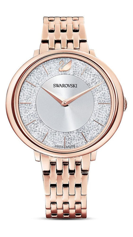 Buy Shop Swarovski Crystalline Chic Analog Silver Dial Rose Gold Steel Strap Watch for Women - 5544590 USA Online