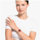 Buy Shop Swarovski Crystalline Chic Red Dial Rose Gold Steel Strap Watch for Women - 5547608 USA Online
