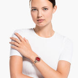 Buy Shop Swarovski Crystalline Chic Red Dial Rose Gold Steel Strap Watch for Women - 5547608 USA Online
