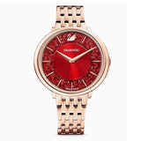 Buy Shop Swarovski Crystalline Chic Red Dial Rose Gold Steel Strap Watch for Women - 5547608 USA Online