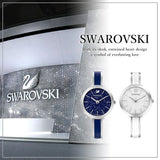 Buy Shop Swarovski Crystalline Delight Analog Blue Dial Two Tone Steel Strap Watch for Women - 5580533 USA Online