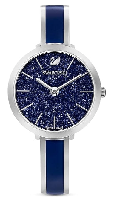 Buy Shop Swarovski Crystalline Delight Analog Blue Dial Two Tone Steel Strap Watch for Women - 5580533 USA Online