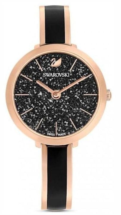 Buy Shop Swarovski Crystalline Delight Black Dial Two Tone Steel Strap Watch for Women - 5580530 USA Online