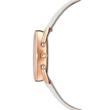 Buy Shop Swarovski Crystalline Glam Silver Dial White Leather Strap Watch for Women - 5452459 USA Online