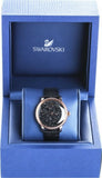 Buy Shop Swarovski Crystalline Hours Black Dial Black Leather Strap Watch for Women - 5295377 USA Online