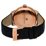 Buy Shop Swarovski Crystalline Hours Black Dial Black Leather Strap Watch for Women - 5295377 USA Online
