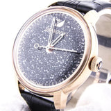 Buy Shop Swarovski Crystalline Hours Black Dial Black Leather Strap Watch for Women - 5295377 USA Online