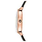Buy Shop Swarovski Crystalline Hours Black Dial Black Leather Strap Watch for Women - 5295377 USA Online