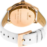 Buy Shop Swarovski Crystalline Hours Quartz Grey Dial Black Leather Strap Watch for Women - 5344635 USA Online