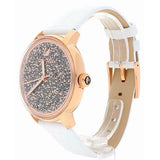 Buy Shop Swarovski Crystalline Hours Quartz Grey Dial Black Leather Strap Watch for Women - 5344635 USA Online