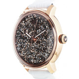 Buy Shop Swarovski Crystalline Hours Quartz Grey Dial Black Leather Strap Watch for Women - 5344635 USA Online