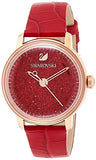 Buy Shop Swarovski Crystalline Hours Red Crystal Dial Red Leather Strap Watch for Women - 5295380 USA Online