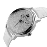 Buy Shop Swarovski Crystalline Hours Silver Dial White Leather Strap Watch for Women - 5295383 USA Online