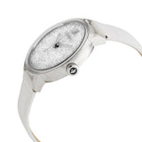 Buy Shop Swarovski Crystalline Hours Silver Dial White Leather Strap Watch for Women - 5295383 USA Online