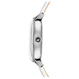 Buy Shop Swarovski Crystalline Hours Silver Dial White Leather Strap Watch for Women - 5295383 USA Online