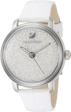 Buy Shop Swarovski Crystalline Hours Silver Dial White Leather Strap Watch for Women - 5295383 USA Online