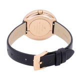 Buy Shop Swarovski Crystalline Pure Black Dial Black Leather Strap Watch for Women - 5275043 USA Online