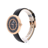 Buy Shop Swarovski Crystalline Pure Black Dial Black Leather Strap Watch for Women - 5275043 USA Online