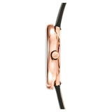 Buy Shop Swarovski Crystalline Pure Black Dial Black Leather Strap Watch for Women - 5275043 USA Online
