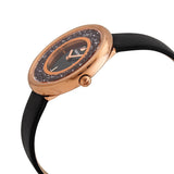Buy Shop Swarovski Crystalline Pure Black Dial Black Leather Strap Watch for Women - 5275043 USA Online