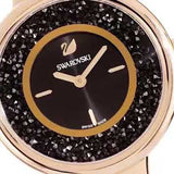 Buy Shop Swarovski Crystalline Pure Black Dial Black Leather Strap Watch for Women - 5275043 USA Online