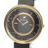 Buy Shop Swarovski Crystalline Pure Black Dial Black Leather Strap Watch for Women - 5275043 USA Online