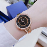 Buy Shop Swarovski Crystalline Pure Black Dial Rose Gold Steel Strap Watch for Women - 5295334 USA Online