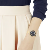 Buy Shop Swarovski Crystalline Pure Black Dial Rose Gold Steel Strap Watch for Women - 5295334 USA Online