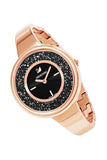 Buy Shop Swarovski Crystalline Pure Black Dial Rose Gold Steel Strap Watch for Women - 5295334 USA Online